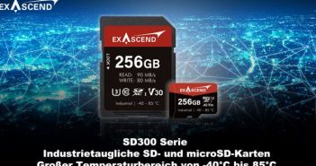 Exascend bietet IoT-Edge-Speicher in Industriequalität mit SD- und MicroSD-Karten SD300 (Foto: Exascend Co., Ltd.)